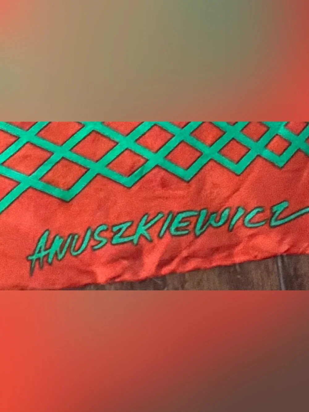 Rare vintage ..ANUSZKIEWICZ..large silk scarf
